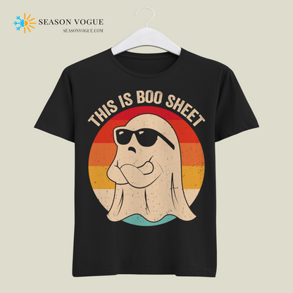 This Is Boo Sheet Ghost Retro Halloween Costume T-Shirt